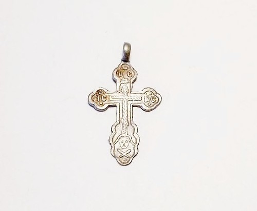 Antikes silbernes brustkreuz - silbernes,