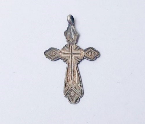 Antikes silbernes brustkreuz - antikes,