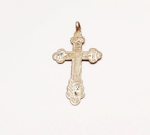 Antikes silbernes brustkreuz - silbernes,