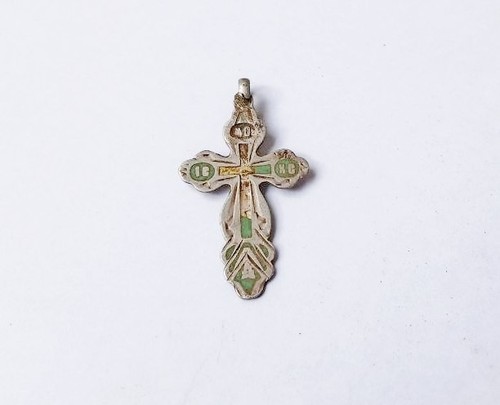 Antikes silbernes brustkreuz - silbernes,