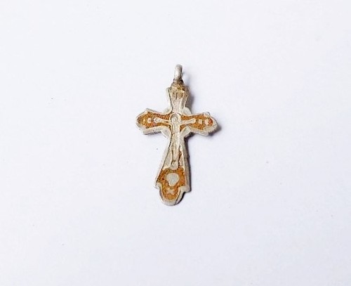 Antikes silbernes brustkreuz - silbernes,