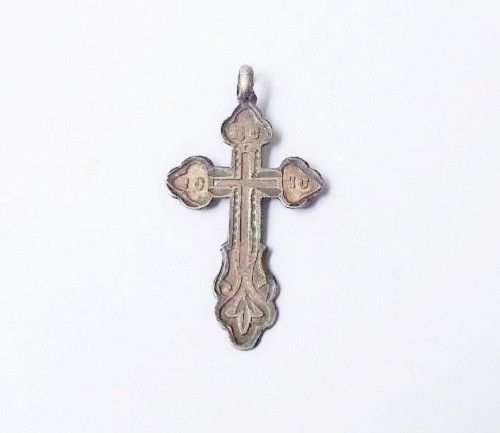 Antikes silbernes brustkreuz - antikes,