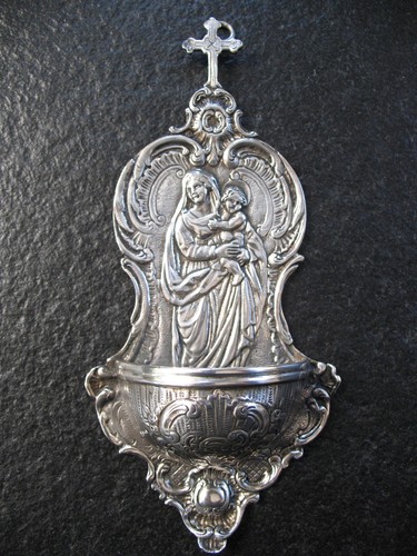 Weihwasserbecken silber 800 - weihwasserbecken,